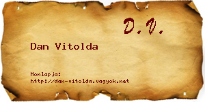 Dan Vitolda névjegykártya